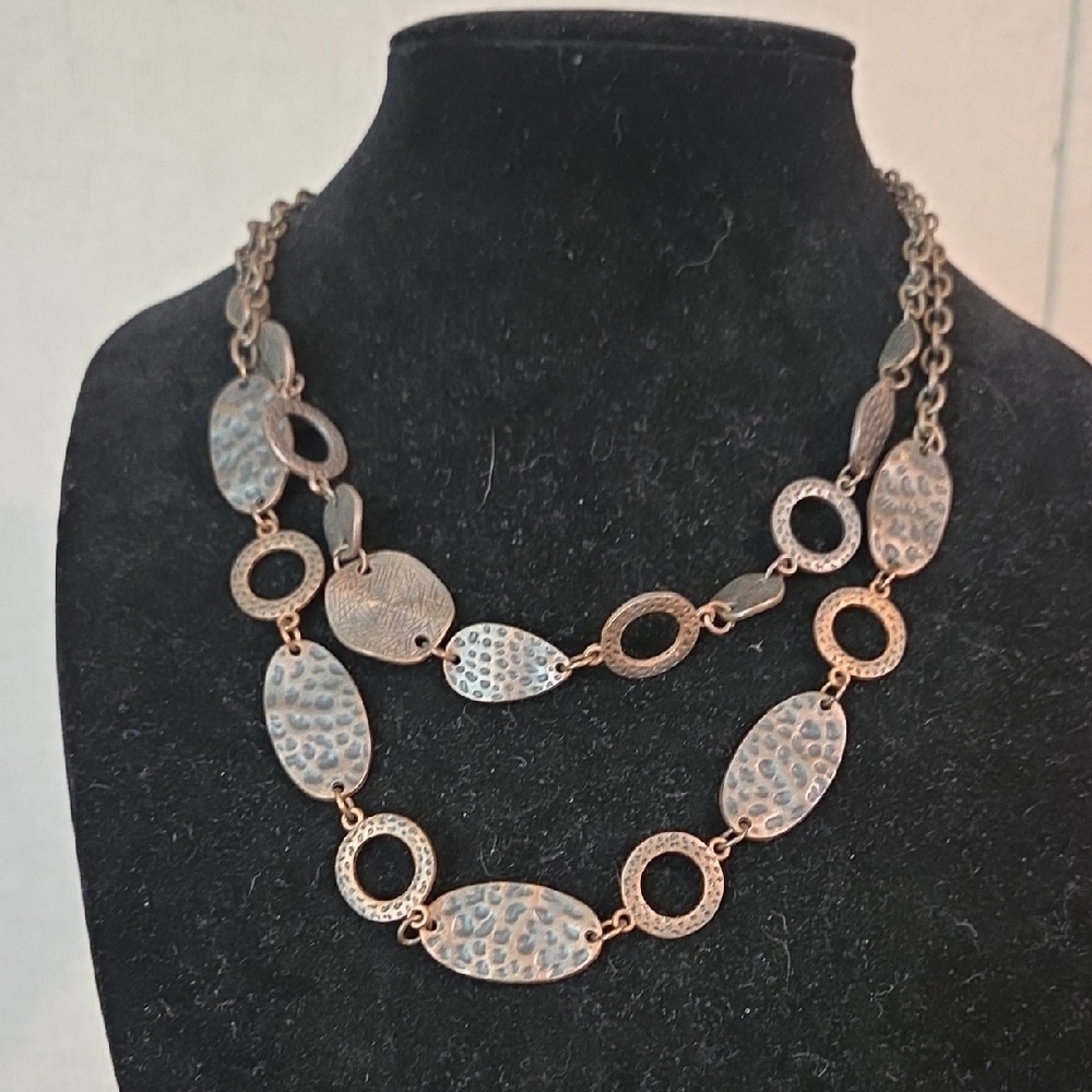 Elegant Hammered Copper Necklace